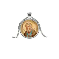 Кулон, цвет серебро, с цепочкой, Серафим Саровский C1152026