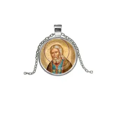 Кулон, цвет серебро, с цепочкой, Серафим Саровский C1152026