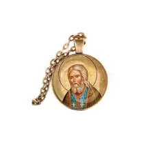 Кулон, цвет бронза, с цепочкой, Серафим Саровский C1152028