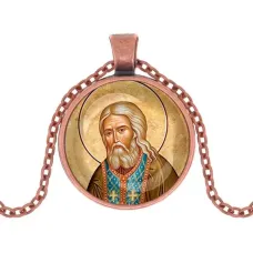 Кулон, цвет медь, с цепочкой, Серафим Саровский C1152030