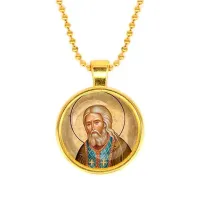 Кулон, цвет золото, с цепочкой, Серафим Саровский C1152032