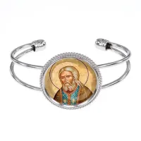 Браслет металлический, цвет серебро, Серафим Саровский C1152034