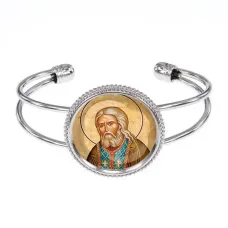 Браслет металлический, цвет серебро, Серафим Саровский C1152034