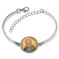 Браслет металлический, цвет серебро, Серафим Саровский C1152046
