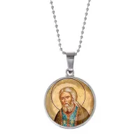Кулон, цвет серебро, с цепочкой, Серафим Саровский C1152053