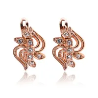 Серьги Водоворот со стразами UD253