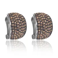 Серьги-клипсы со стразами UD256