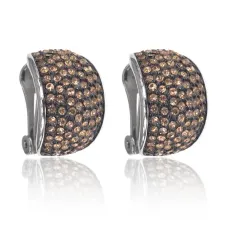 Серьги-клипсы со стразами UD256