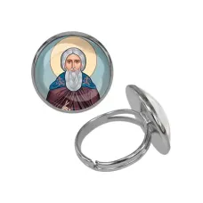 Кольцо металлическое, цвет серебро, Сергей Радонежский C1153015