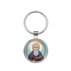 Круглый брелок, цвет серебро, Сергей Радонежский C1153021