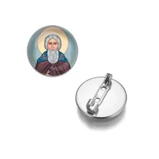 Круглый значок, цвет серебро, Сергей Радонежский C1153023