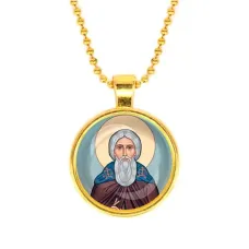 Кулон, цвет золото, с цепочкой, Сергей Радонежский C1153032