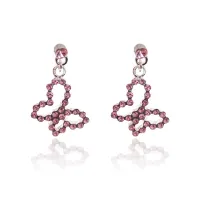 Серьги Бабочка со стразами UD263