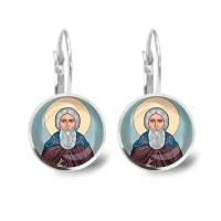 Серьги металлические, Сергей Радонежский C1153038
