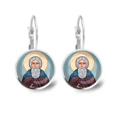 Серьги металлические, Сергей Радонежский C1153038