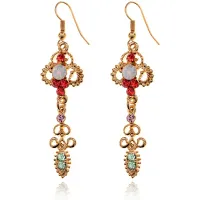 Серьги со стразами, цвет золотой UD271