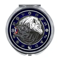 Складное зеркало Волки Инь-Ян ZER-0177