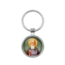 Круглый брелок, цвет серебро, Сергей Радонежский C1154021