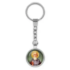 Круглый брелок, цвет серебро, с цепочкой, Сергей Радонежский C1154022