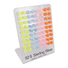 Набор серег Кубик, 4 цвета, 36 пар UD290