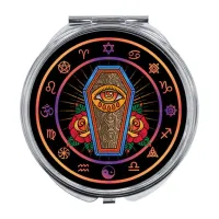 Складное зеркало Глаз, гроб, розы ZER-0190