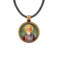 Кулон, цвет бронза, со шнурком, Сергей Радонежский C1154029