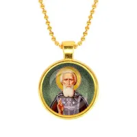 Кулон, цвет золото, с цепочкой, Сергей Радонежский C1154032