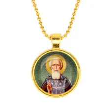 Кулон, цвет золото, с цепочкой, Сергей Радонежский C1154032