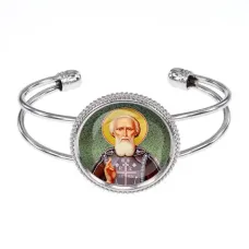 Браслет металлический, цвет серебро, Сергей Радонежский C1154034