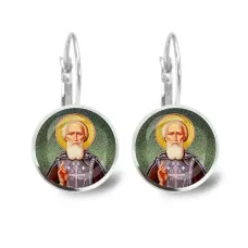 Серьги металлические, Сергей Радонежский C1154038