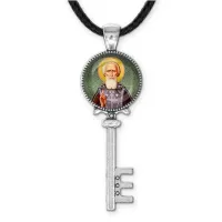 Кулон ключ, цвет серебро, со шнурком, Сергей Радонежский C1154043