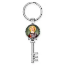 Брелок ключ, цвет серебро, с кольцом для ключей, Сергей Радонежский C1154044