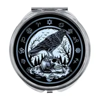 Складное зеркало Ворон на черепе ZER-0209