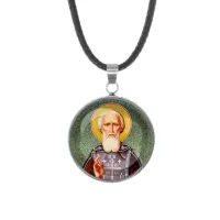 Кулон, нержавеющая сталь, со шнурком, Сергей Радонежский C1154062