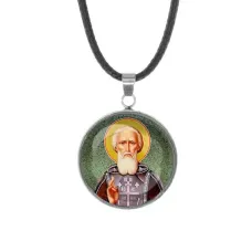 Кулон, нержавеющая сталь, со шнурком, Сергей Радонежский C1154062