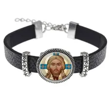 Кожаный браслет, Спас Нерукотворный C1155011