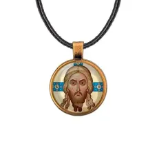 Кулон, цвет бронза, со шнурком, Спас Нерукотворный C1155029