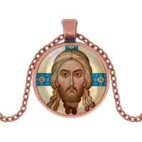 Кулон, цвет медь, с цепочкой, Спас Нерукотворный C1155030
