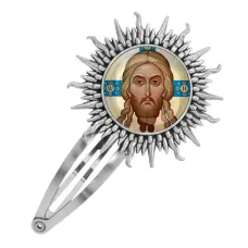 Заколка металлическая, цвет серебро, Спас Нерукотворный C1155045