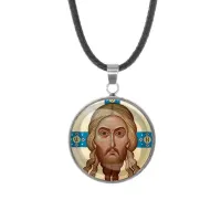 Кулон, нержавеющая сталь, со шнурком, Спас Нерукотворный C1155062