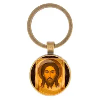 Круглый брелок, цвет бронза, Спас Нерукотворный C1156017
