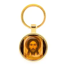 Круглый брелок, цвет золото, Спас Нерукотворный C1156019