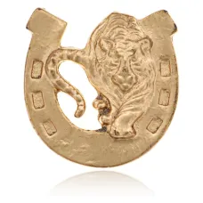 Кошельковый сувенир Тигр с подковой, цвет золотой SR-K-30133