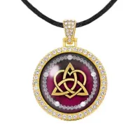 Амулет Трикветр и сердце, цвет золото ALD104