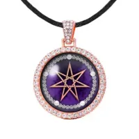 Амулет Звезда магов, цвет розовое золото ALD204