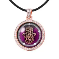 Амулет Хамса, цвет розовое золото ALD206