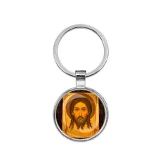Круглый брелок, цвет серебро, Спас Нерукотворный C1156021