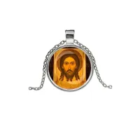 Кулон, цвет серебро, с цепочкой, Спас Нерукотворный C1156026