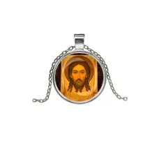 Кулон, цвет серебро, с цепочкой, Спас Нерукотворный C1156026