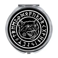 Складное зеркало Черный кот ZER-A015